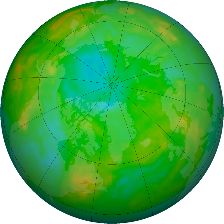Arctic ozone map for 31 July 1987
